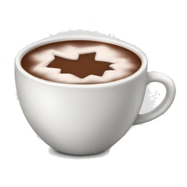 White mug hot cocoa sticker