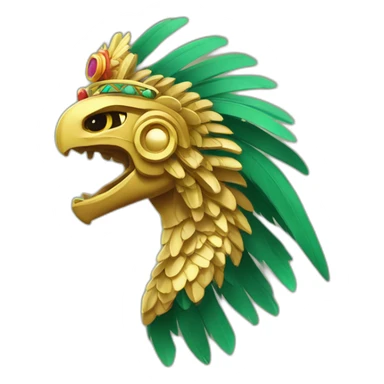 quetzalcoatl-frontview-wearing-a-mayan-golden-crown sticker