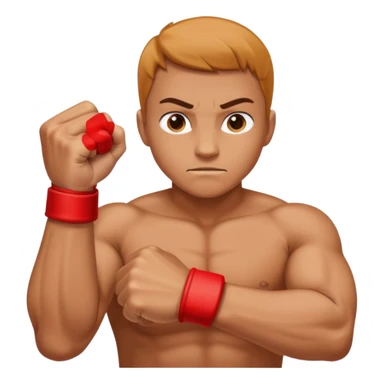 Left and Right fist from the top Perspektive with the Arms crossed over at the wrists  sticker