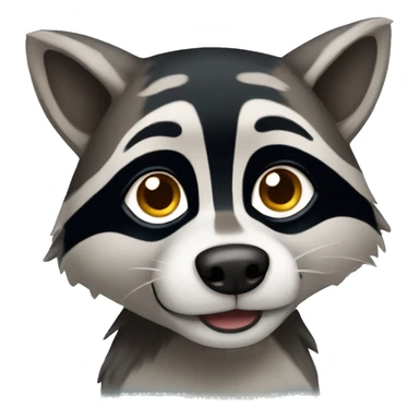 dog Raccoon sticker