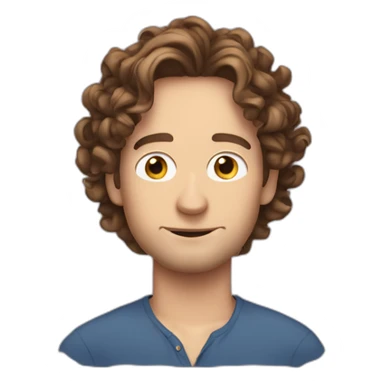 tobey maguire with curly hairs sticker