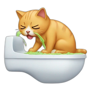 cat vomiting sticker