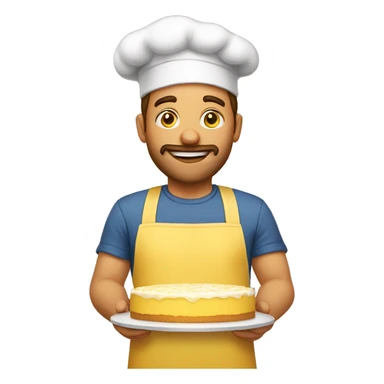 A yellow cake baker sticker