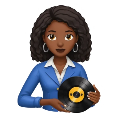 Vinyl Record Collector black woman sticker