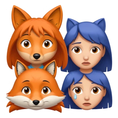 Make Dora and Swiper the fox crying sticker
