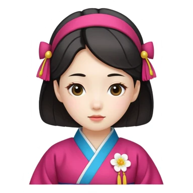 korean giro wearing hangbok sticker