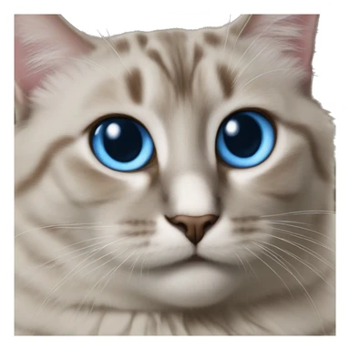 Cat siames whit blue eyes  sticker