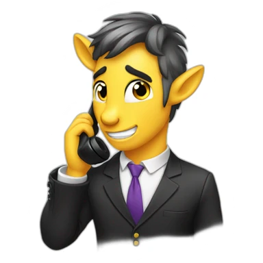 poney talking at the phone sticker