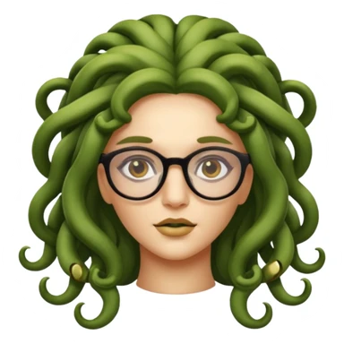 Medusa Versace with glasses  sticker