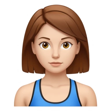 Spin class white female with brown hair  sticker