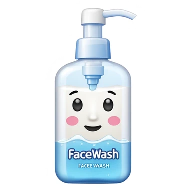 nettoyant visage avec ecriture "nettoyant visage" sticker