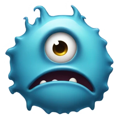 a one eye monster sad and crying sticker