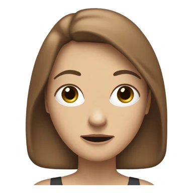 A white lady with brown hair and a speech bubble saying ‘I’m not that good at thinking’ sticker