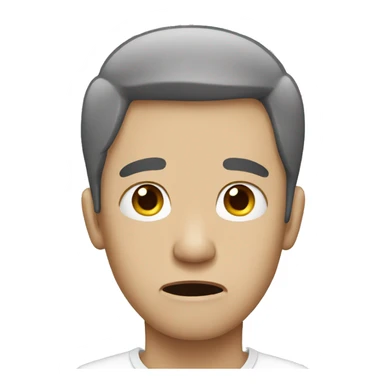 White man crying sticker