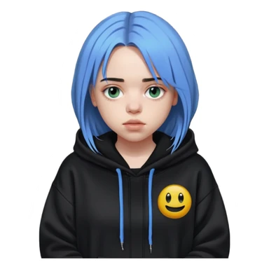 Billie eilish wearing hit me hard and soft hoodie  sticker