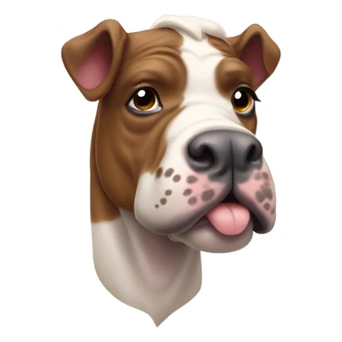 Moo dang the hippo mixed with a boxer breed dog sticker