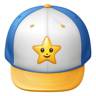 White sunny cap with out person sticker