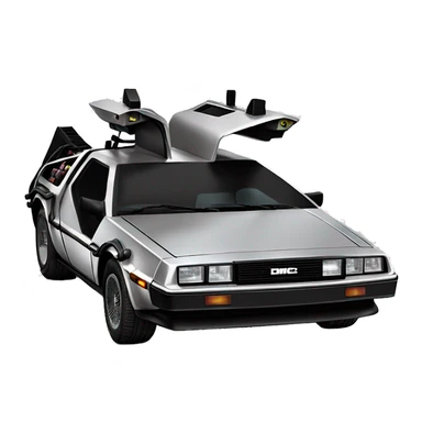 dmc delorean back to the future 3d sticker