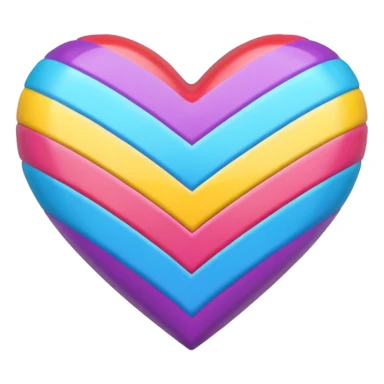 heart with a rainbow chevron sticker