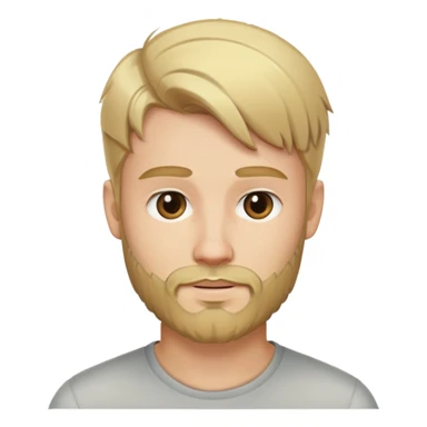 young man with blonde hair and medium beard sticker