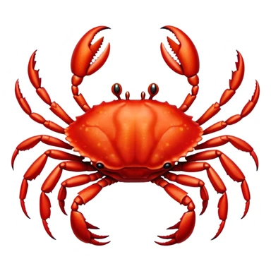 Red alien crab, full body sticker