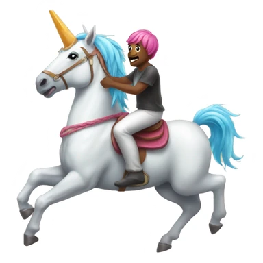 Popsicle riding unicorn sticker