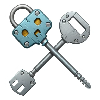 Generate me a lockpick key minecraft theme sticker