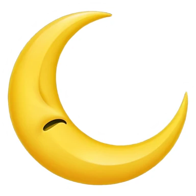 yellow half moon sticker