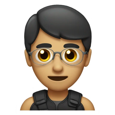 Normal emoji with eye patch sticker