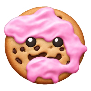 cookie with pink frosting  sticker