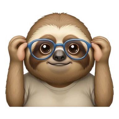 a grumpy sloth that is unhappy with a t-shirt which says: “Sonya”. she also has round thick glasses and she’s fat sticker