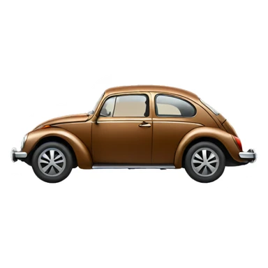 Brown Volkswagen Beetle car sticker
