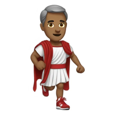 Julius caesar wearing running shoes sticker