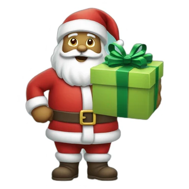 Santa giving gifts sticker