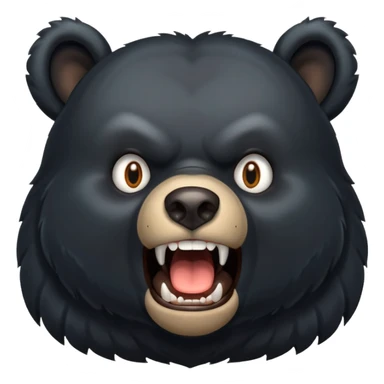 black bear growling sticker