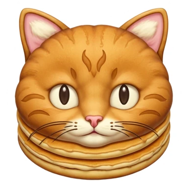 cat as pancake sticker