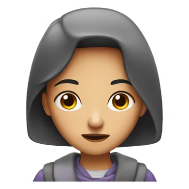 Suspicious look on girl face sticker