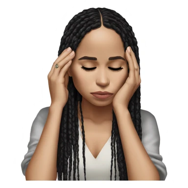 zoe kravitz face palm sticker