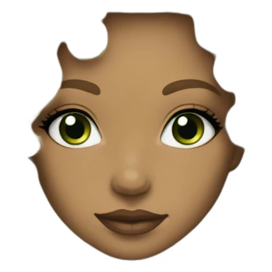 Light skin wsh Green eyes blonde curly hair sticker