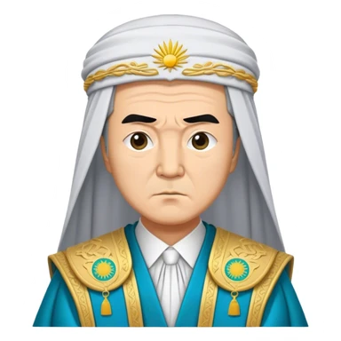 portrait of kazakhstan judge photorealistic sticker