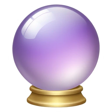 crystal ball sparkles glossy Pastel lilac-gradient sticker