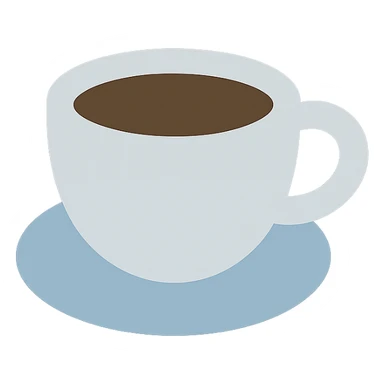 colored icon of a coffee cup sticker