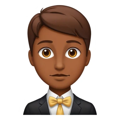fancy with brown skin and brown hair sticker