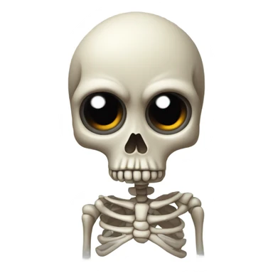 Concerned skeleton sticker