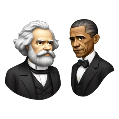 karl marx and barack obama sticker