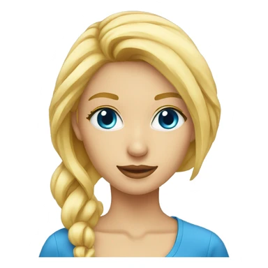 Femme blonde yeux bleu ordinateur sticker