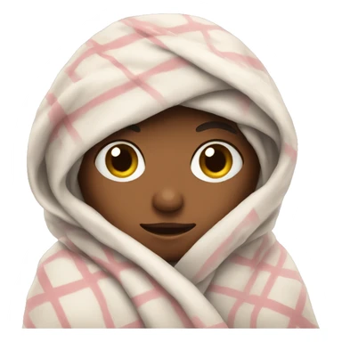 Girl wrapped in blanket  sticker