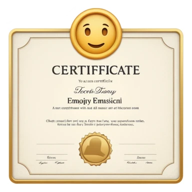 un certificado en blanco  sticker