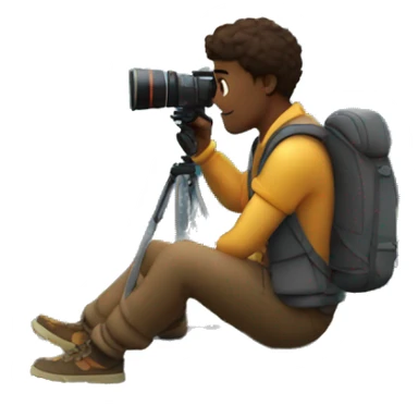 Him doing content creation like cinematography in mountains area  sticker