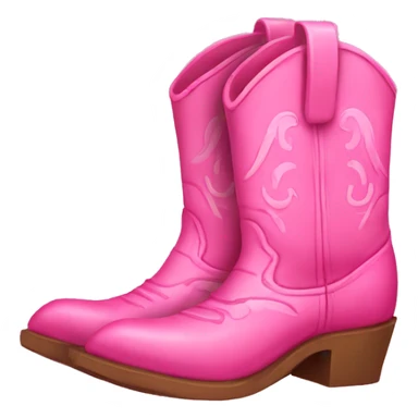 Pink cowboy boots sticker